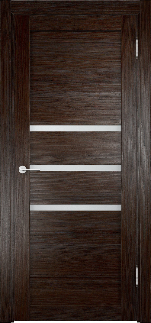Межкомнатная дверь Мюнхен 01 ДО / Цвет Дуб темный / Остекление "Сатинато" / Двери Верда