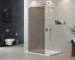 Душевая перегородка Cezares LIBERTA-L-2-100-BR-Cr профиль хром, стекло бронза