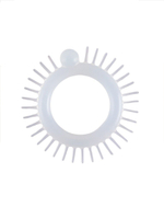 Эластичное эрекционное кольцо с шипиками и шариком (Цвет: белый)