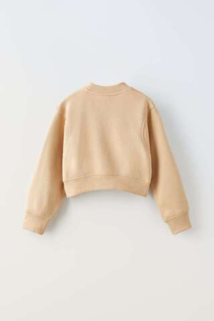 ZARA КОМПЛЕКТ ИЗ ТОЛСТОВКИ И БРЮК, ЭКРЮ