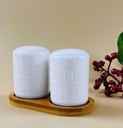 Lenardi 140-124 Набор солонок на подставке BAMBOO в под.уп.(х60)Фарфор