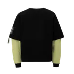 Лонгслив Heartz Sequence Black/sage Color-block Kimono черный