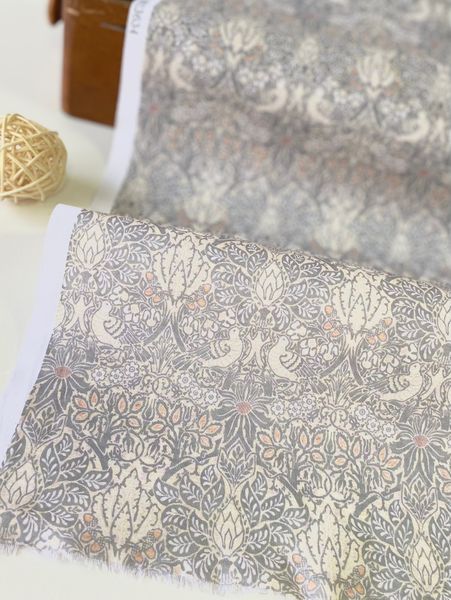 ДИВНЫЙ САД ГРЭЙ, У. МОРРИС,  отрез 40 см, 100% хлопок Handmade Fabrics 6