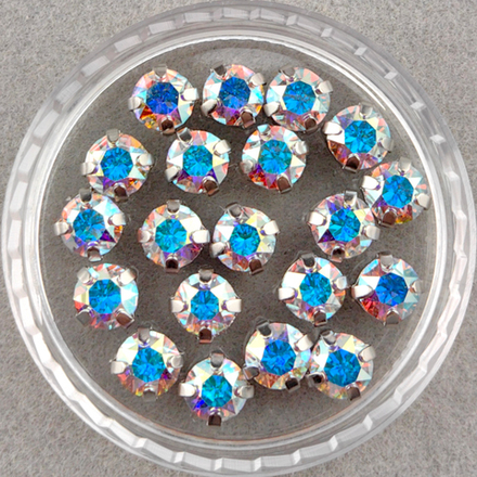 Swarovski 1088 XIRIUS Chaton в оправах, Crystal AB/Platinum