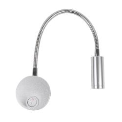 ULT-F21-3W-4000K IP20 SILVER Светильник светодиодный настенный гибкий для интерьерного освещения. 85-265В. Белый свет 4000К. Серебряный. TM Uniel