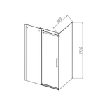 Душевой уголок Como-N VSR-4CN9016CL, 1600*900, хром, стекло прозрачное, , шт