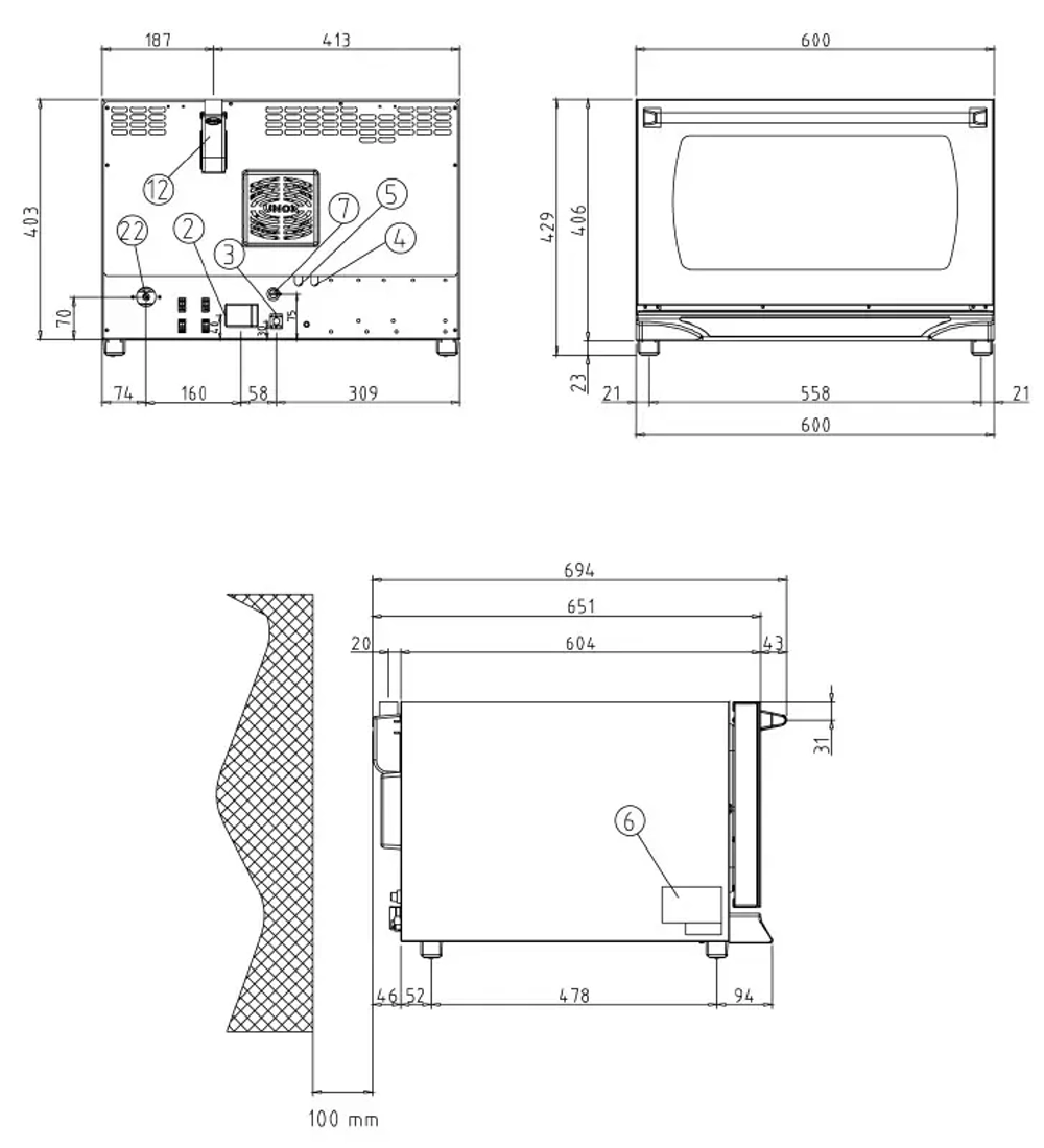 Печь конвекционная электрическая Unox XFT 113