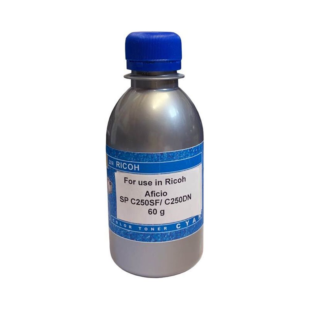 Тонер для RICOH SP C250 (60гр, голубой, Chemical) Silver ATM