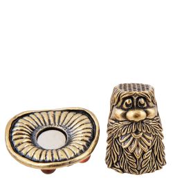 AM-3812 Наперсток «Гриб Мухомор» (латунь, янтарь)