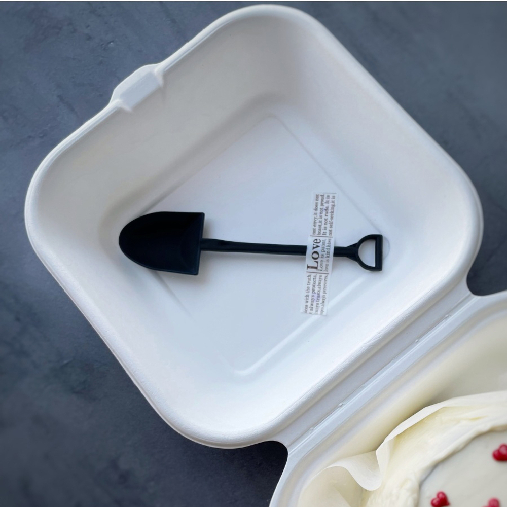 Ложка-лопатка для бенто черная 11,5 см