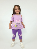 02-124-5 Комплект для девочки (футболка+ лосины)