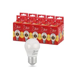 Лампочка светодиодная ЭРА RED LINE ECO LED P45-8W-827-E2 E27 / Е27 8Вт шар теплый белый свет
