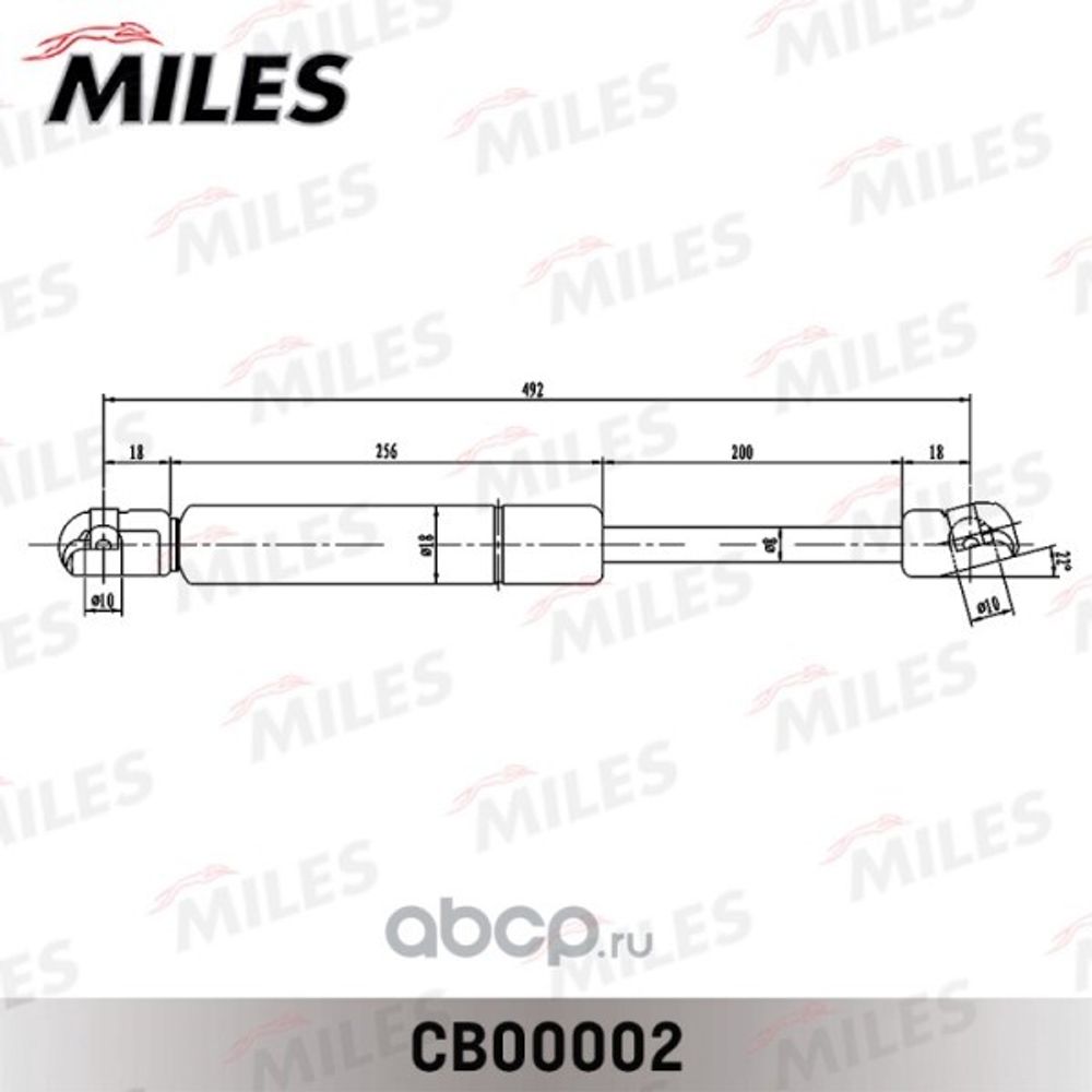 Амортизатор 5-ой дв. Skoda Octavia 96-07 г. (Miles)