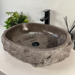 Каменная раковина из мрамора Erozy Black EM-05566 (56*44*16) 0892 из натурального камня