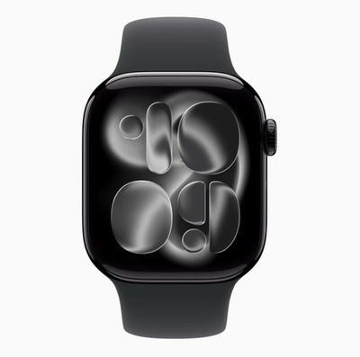 Часы Apple Watch Series 11 46 mm, Jet Black Aluminium Black Sport Band ML