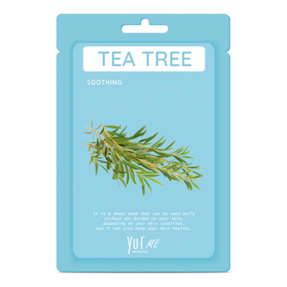 YU.R ME Маска тканевая с экстрактом чайного дерева - Tea tree sheet mask, 1шт