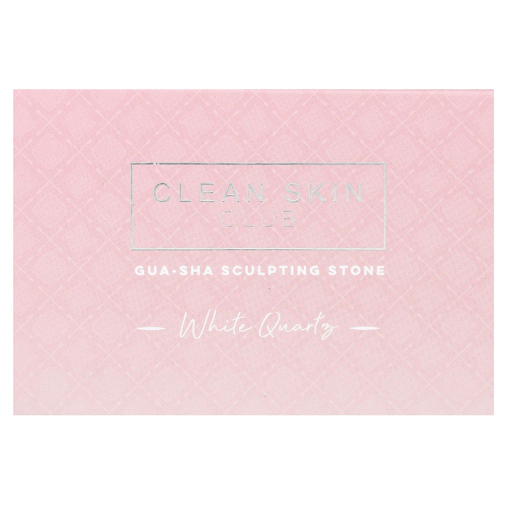 Clean Skin Club, гуа-ша, моделирующий камень, белый кварц, 1 шт.