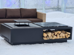 Дровяной гриль-стол Elbrus Grill Фудзияма 1000 (размер стола 2300x1200 мм)