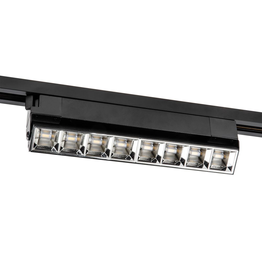 ULB-Q283 20W-4000K BLACK Светильник-прожектор светодиодный трековый. Линейный. 1600 Лм. Белый свет 4000К. Корпус черный. ТМ Volpe