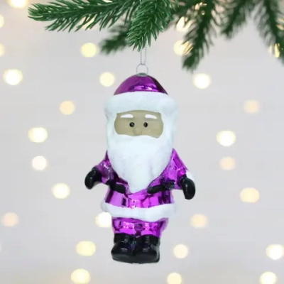 Елочная игрушка «Очаровательный дедушка» 7*6*12 см, Фиолетовый