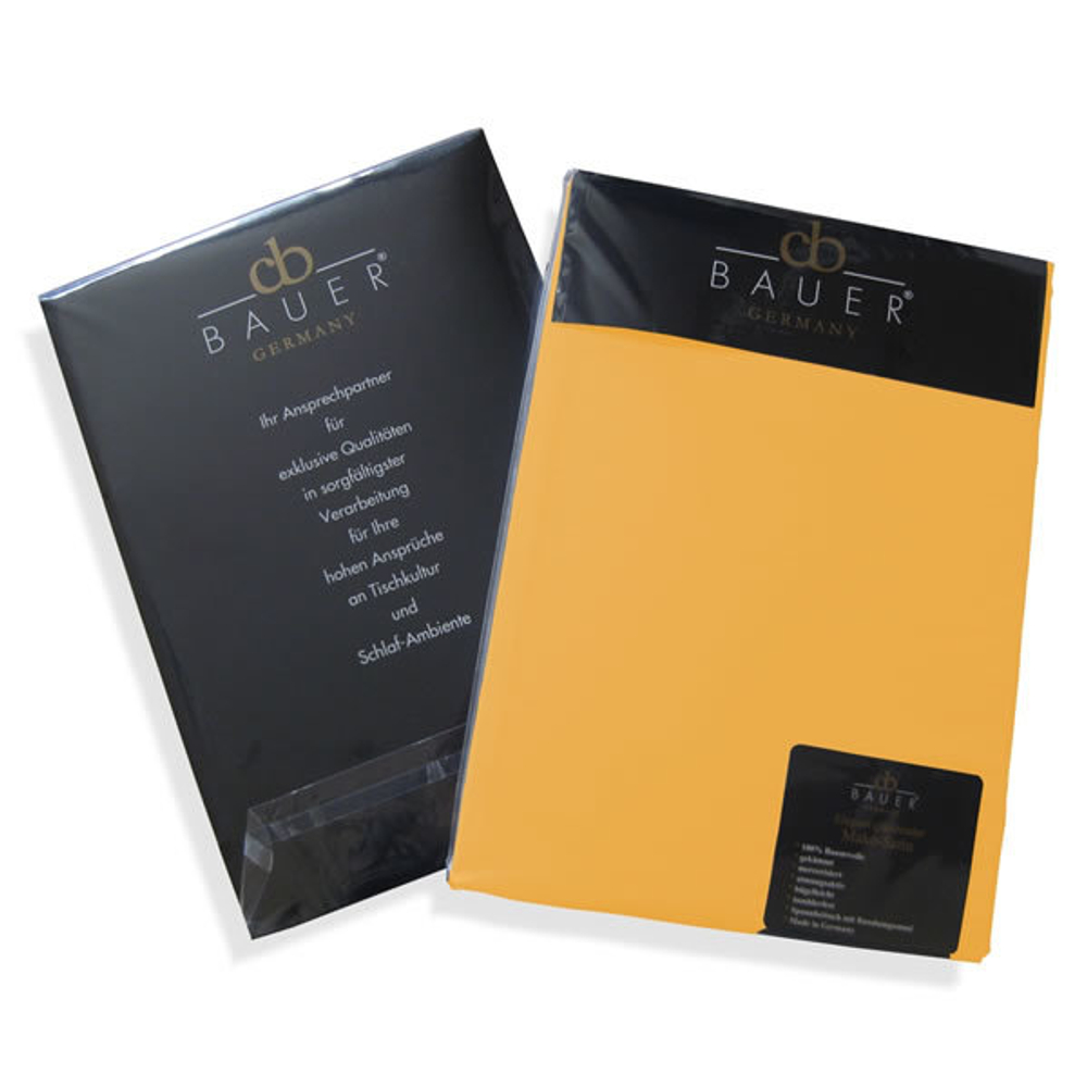 Простыня прямая 220x270 Curt Bauer Uni Mako Satin sonne светло-желтая