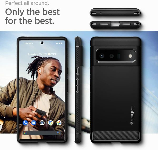 Чехол Spigen Rugged Armor для Google Pixel 6 Pro (2021) - Matte Black