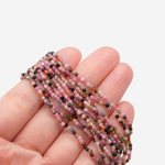 Турмалин натуральный, категория A, 2мм, шар, микроогранка