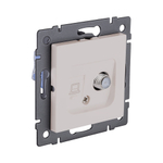 Розетка двойная спутниковая SAT + RJ45 Cat.6, кашемир матовый Kollinger REA-022CM для Aspekt, Eleganz, Reflex