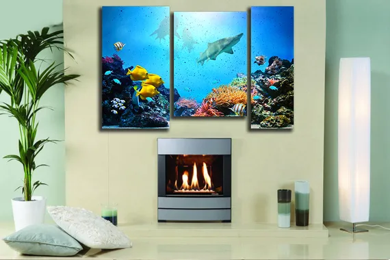 Модульная картина "Подводный мир"