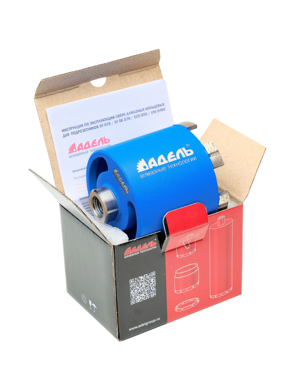 Коронка алмазная 82 мм по бетону для подрозетников Super Fast