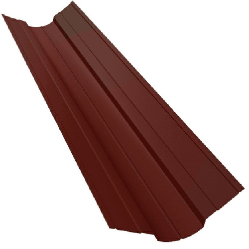 Ендова верхняя фигурная Grand Line Satin Ral 3009 70х70 мм резка