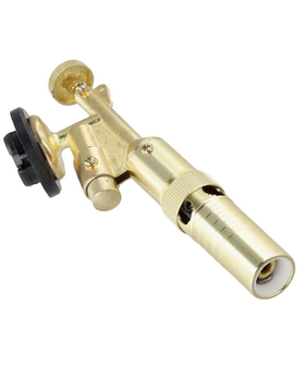 Газовая горелка с пьезоподжигом, латунь, до 1300 градусов
