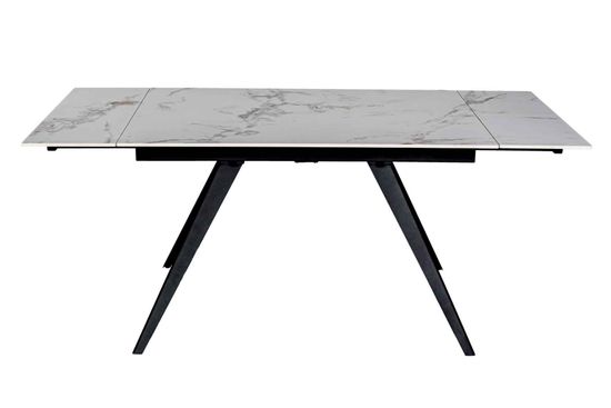 Стол "АСТИ" 120-180, керамика Ice Jade глянцевый , черный муар