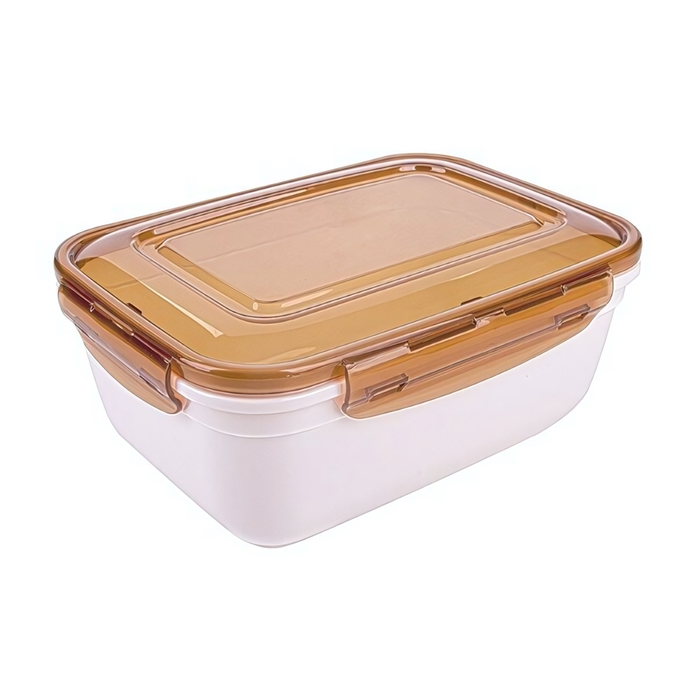 Контейнер воздухонепр. прямоугольный КРЕМОВЫЙ 2300 мл.