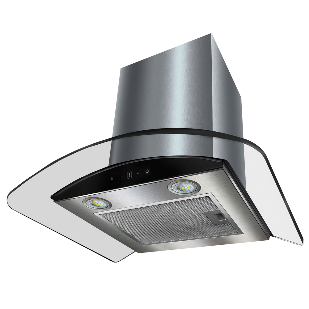 Вытяжка Ginzzu HKH-132, нержавеющая сталь, сенсорное управление, 540 куб. м/ч, 60х60х45.5 см