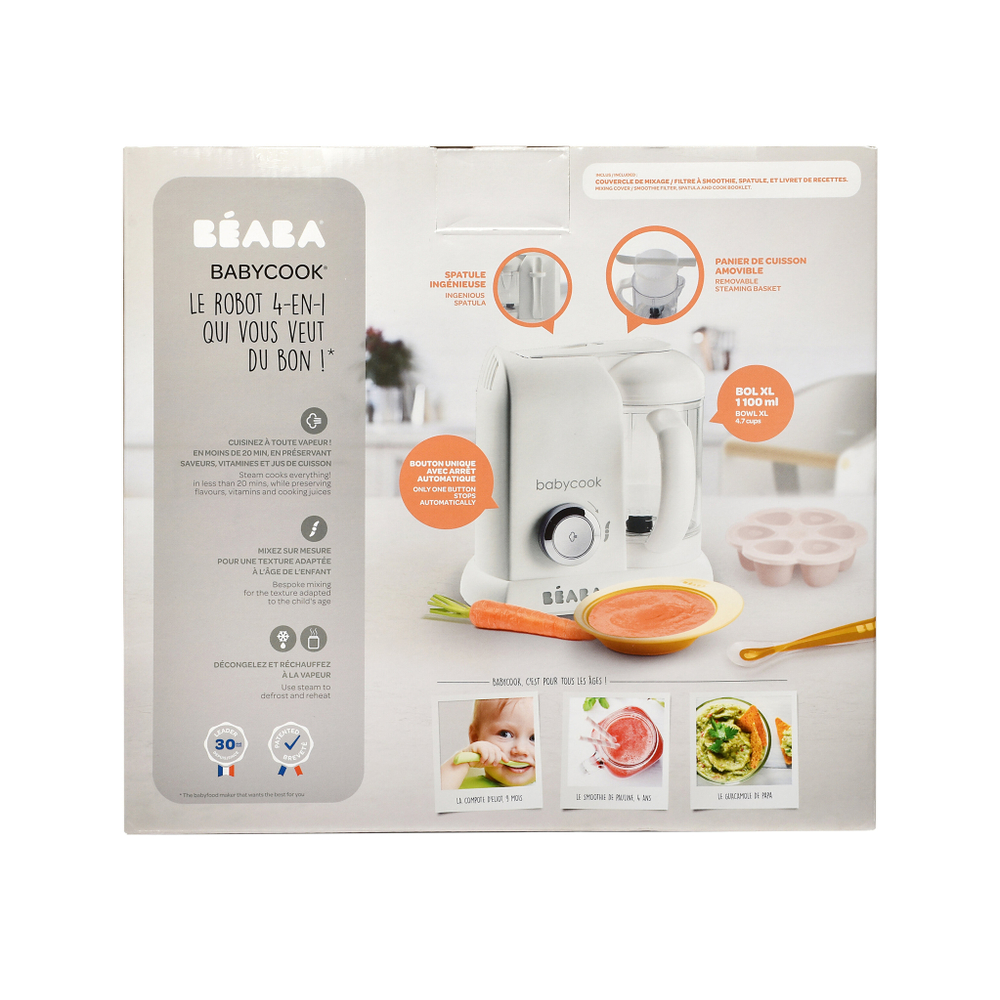 Блендер-пароварка для детского питания 5 в 1 BEABA Babycook SOLO белый