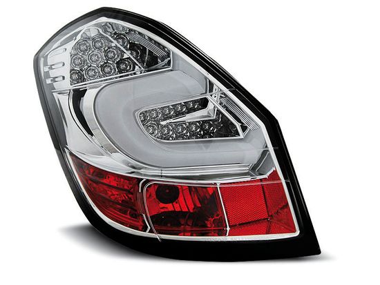 Задние фонари Skoda Fabia 2 chrome led bar