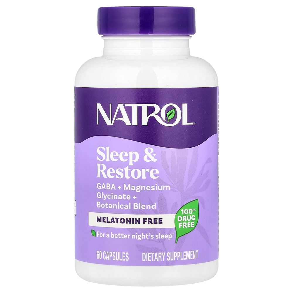 Natrol, сон и восстановление, без мелатонина, 60 капсул