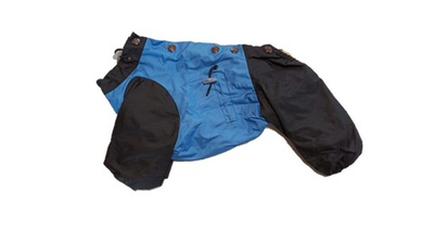 Комбинезон, утепленный байкой 26 мальчик (обхват груди 52 - 59) голубой - черный