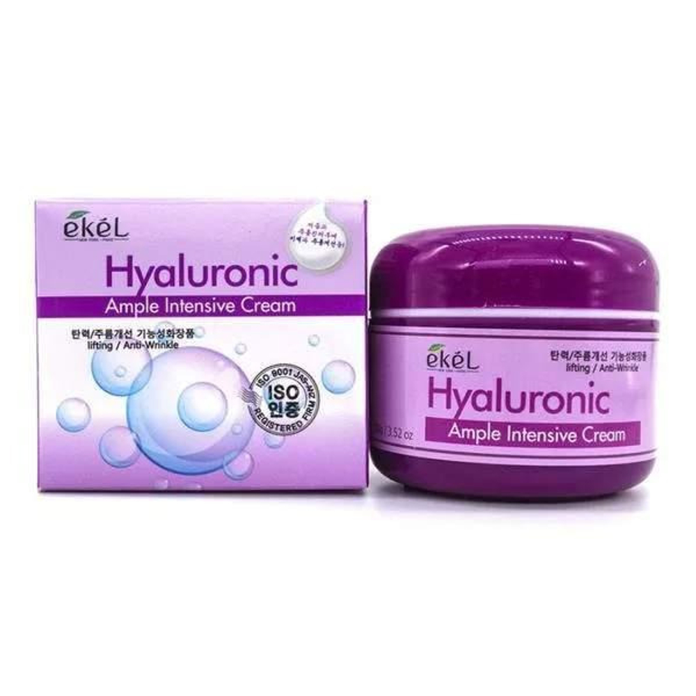 Ампульный крем для лица с гиалуроновой кислотой Ample Intensive Cream Hyaluronic Acid EKEL 100 г
