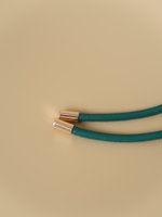Ремень-шнурок из натуральной кожи бирюзовый