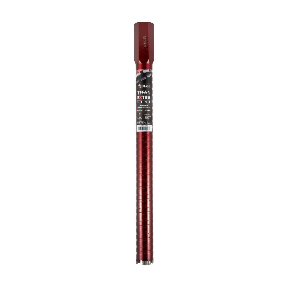 Алмазное сегментное сверло DIAM EXTRA LINE 42х450мм TITAN HIT (сухое сверление) 313032