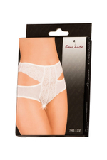 Высокие эротические трусики с ажурными вырезами (42-44) (Цвет: белый)