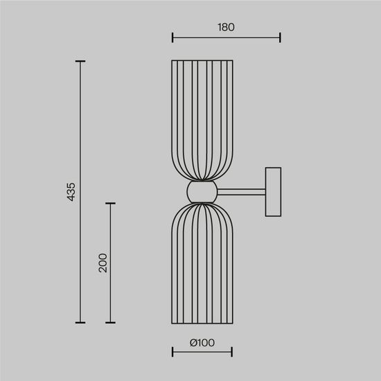 Настенный светильник (бра) Maytoni MOD302WL-02GR