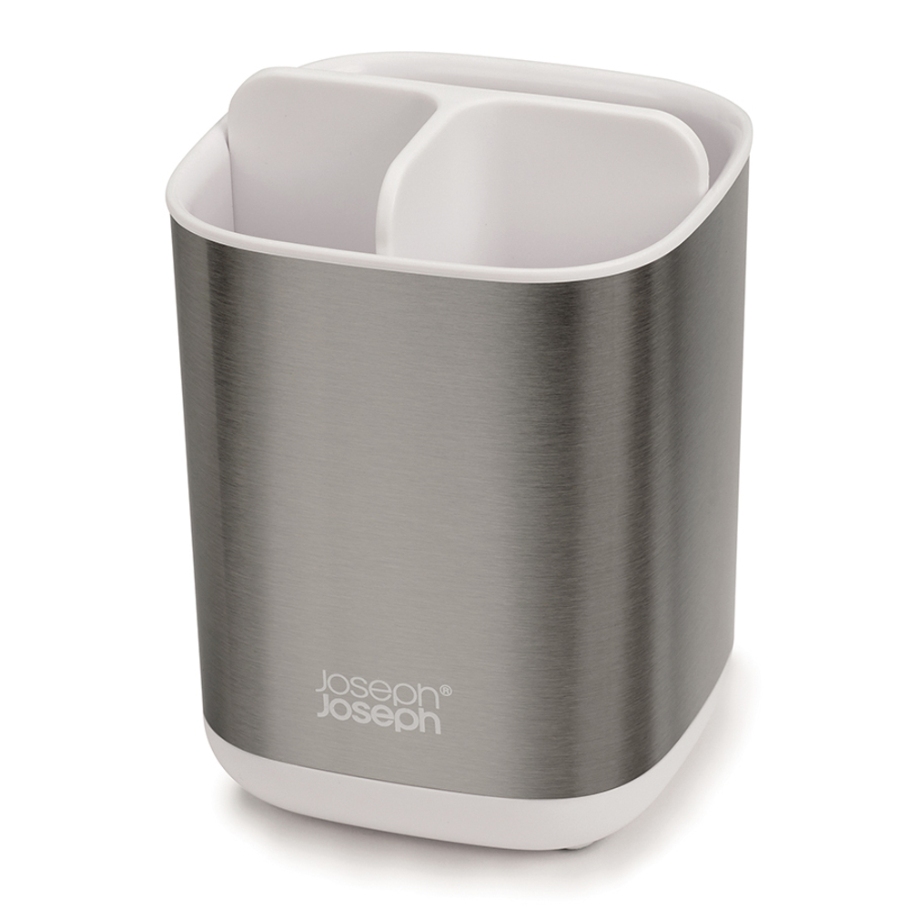 Органайзер для зубных щеток easystore steel, 9х9х12,5 см, белый