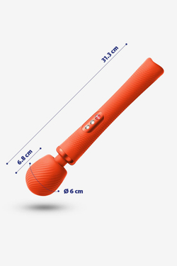Вибромассажер Fun Factory VIM VIBRATING WAND, силикон, оранжевый