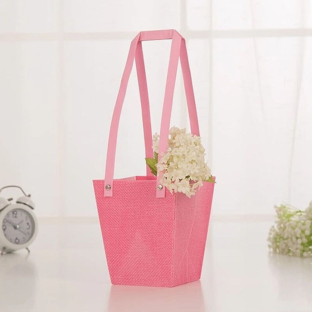 Пакет для цветов ВОДОСТОЙКИЙ 13*10*15 РОЗОВЫЙ