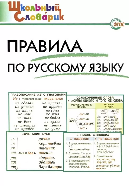 ШС  Правила по русскому языку/Клюхина И
