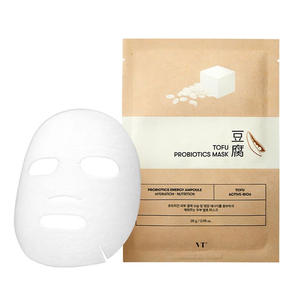 VT Cosmetics Tofu Probiotics Mask успокаивающая маска с пробиотиками