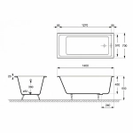 Ванна чугунная Delice Level Elite DLR230618R 140х70 белая
